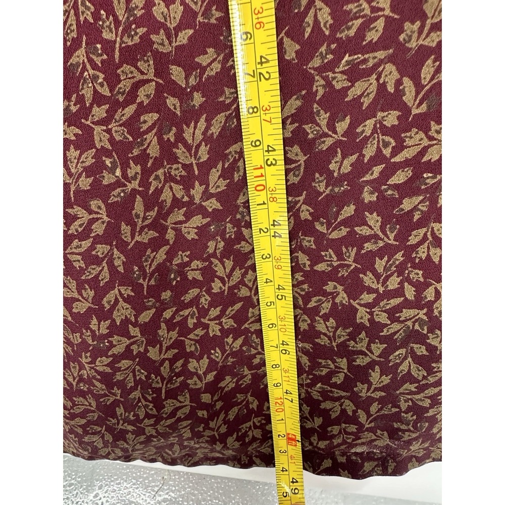 Vintage Old Navy 90s Y2K Floral Maxi Dress Size 8 Burgundy Sleeveless 0313 - Picture 7 of 8